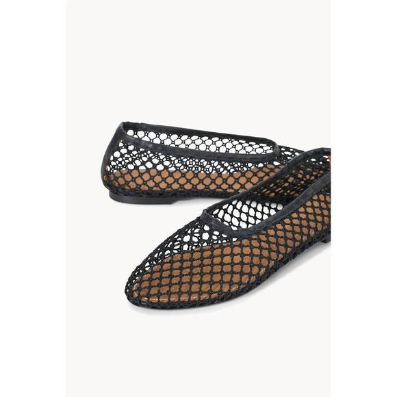 NEW STAUD women's alba ballet shoes in black - Picture 3 of 4